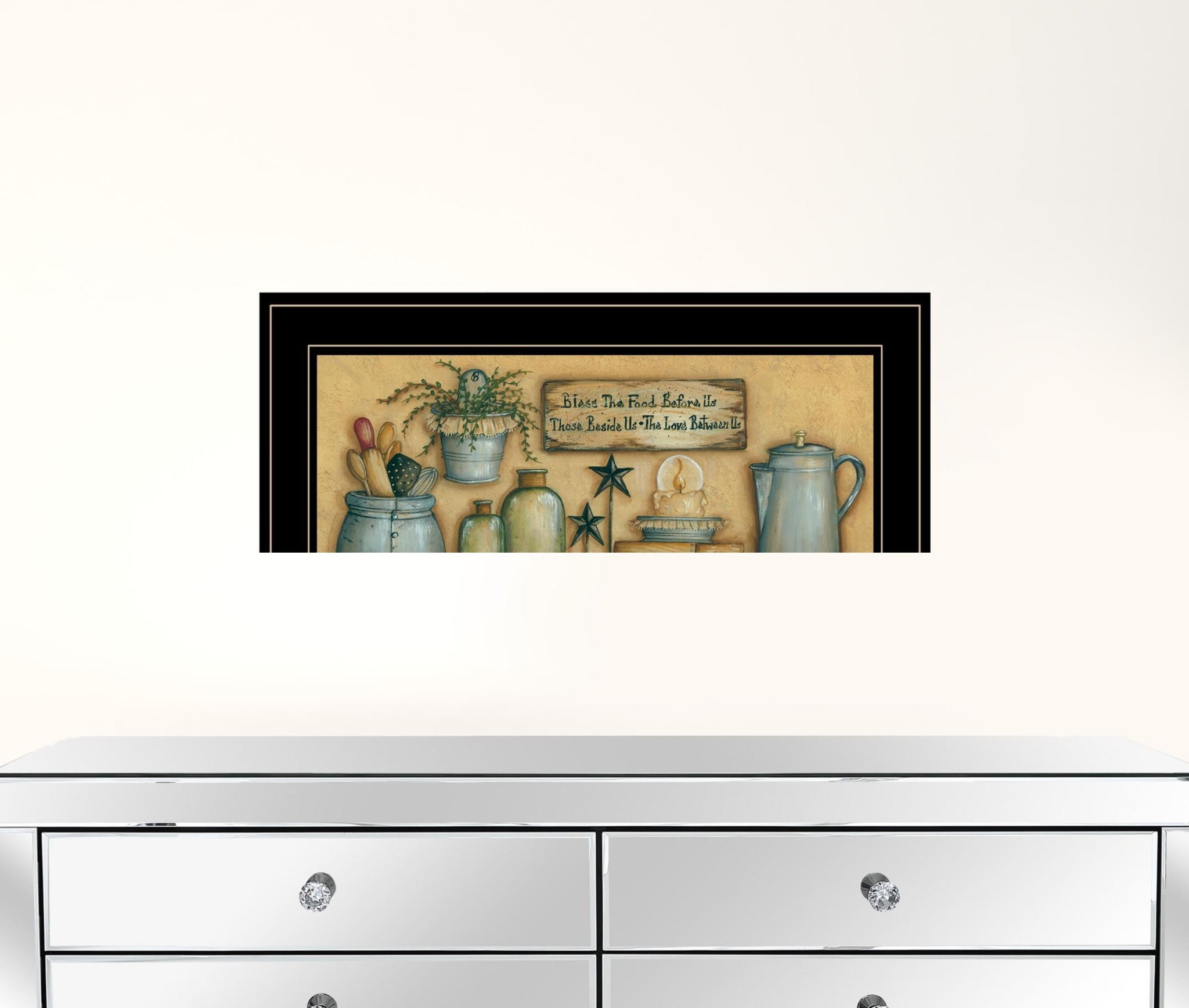 Country Kitchen 7 Black Framed Print Wall Art