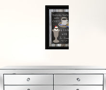 Everyday Starts With Coffee Chalkboard Framed 2 Black Framed Print Wall Art
