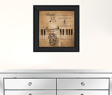 Music 3 Black Framed Print Wall Art