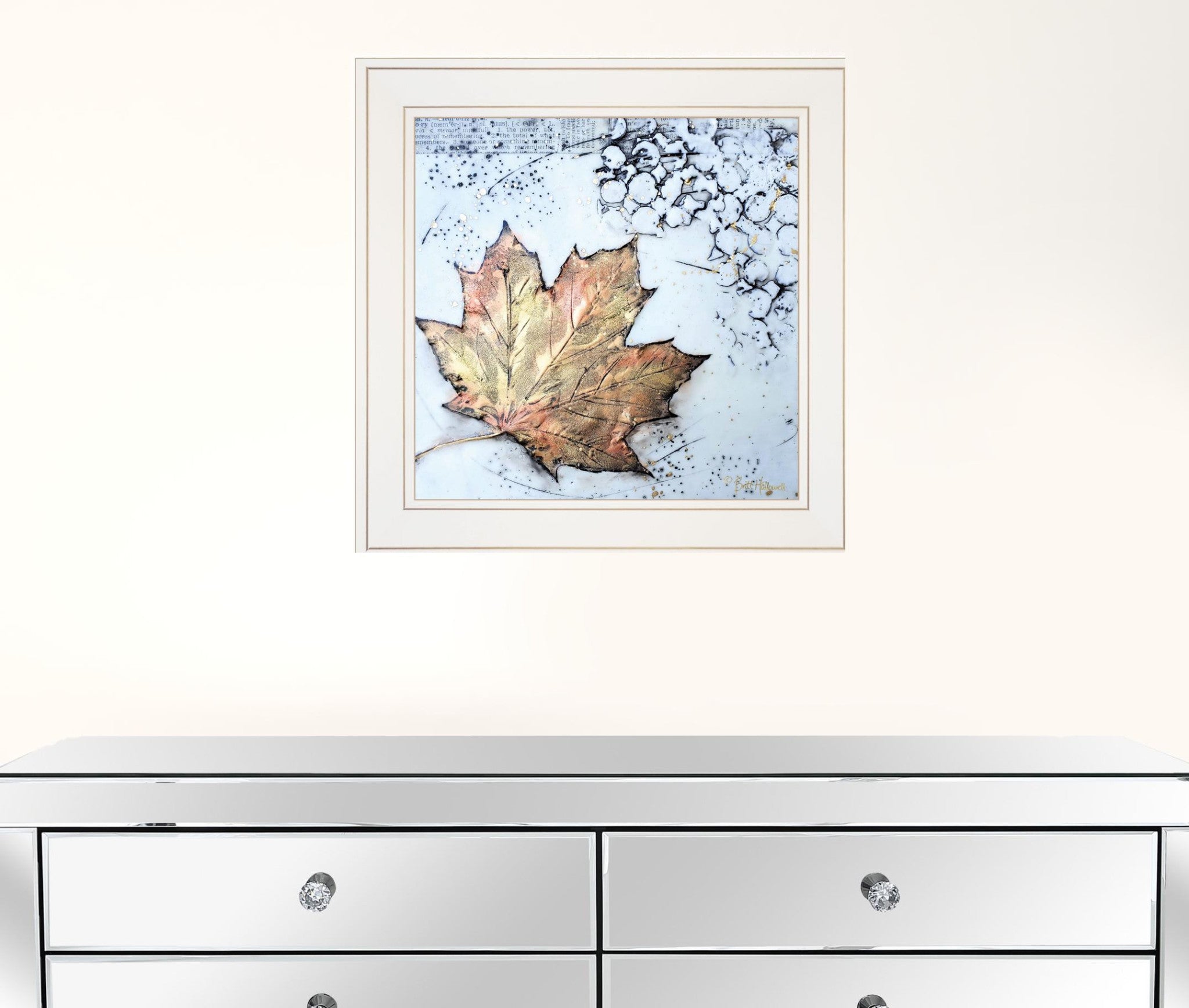 Channeling Fall 1 White Framed Print Wall Art