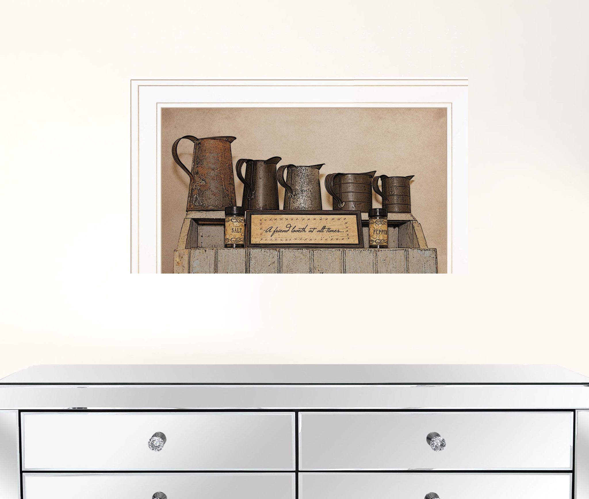 A Friend Loveth At All Time 2 White Framed Print Wall Art