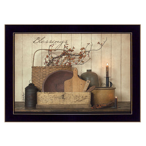 Count Your Blessing 3 Black Framed Print Wall Art