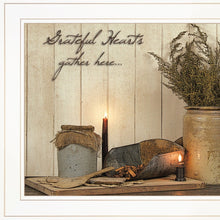 Grateful Hearts 1 White Framed Print Wall Art