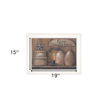 Love Abides Here Shelf 2 White Framed Print Wall Art