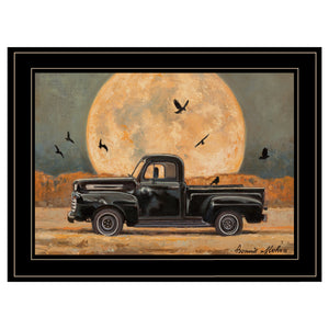 Harvest Moon 4 Black Framed Print Wall Art