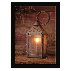 Innkeepers Lantern 2 Black Framed Print Wall Art