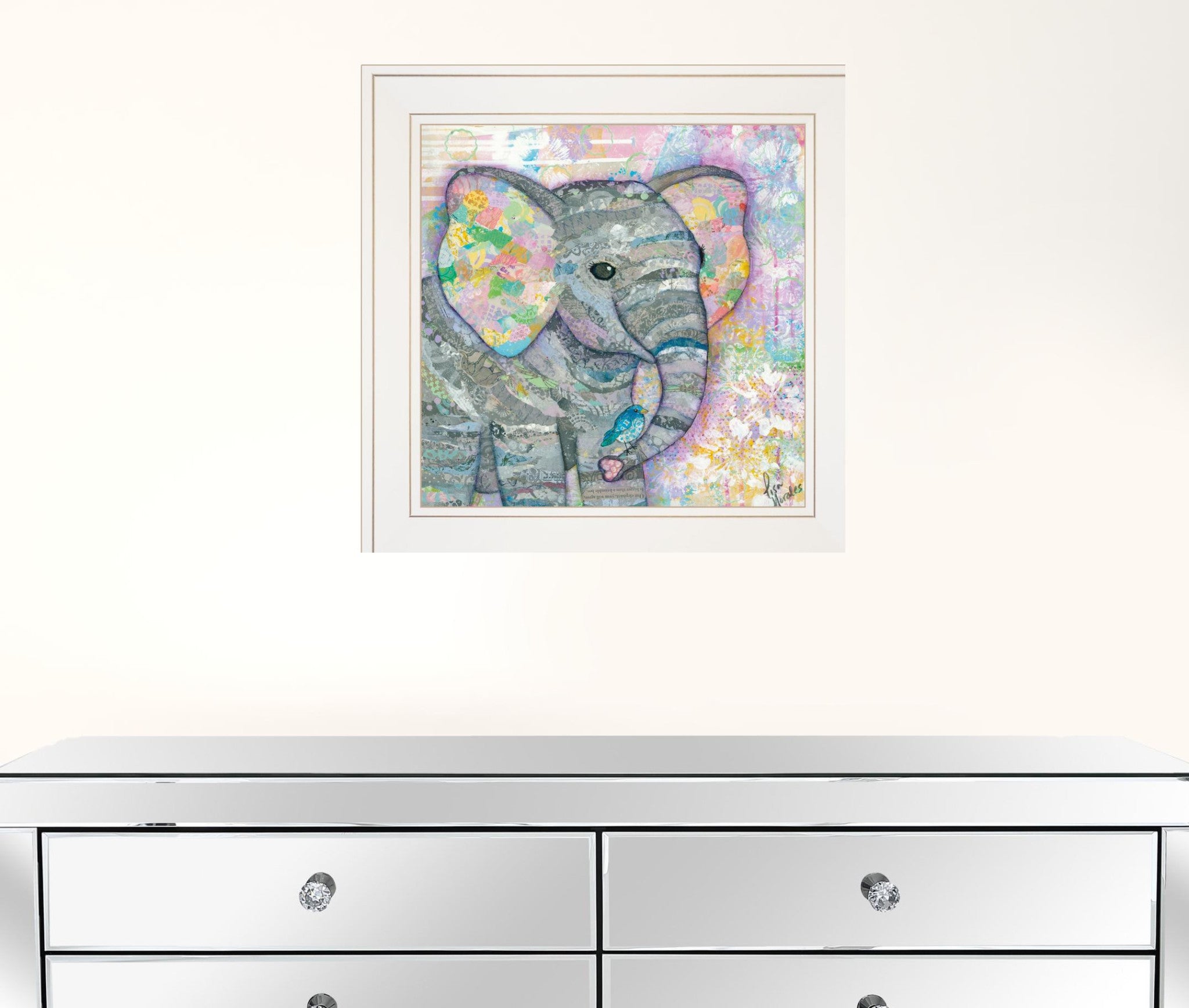 Elephant I 2 White Framed Print Wall Art