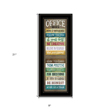Office Rules 3 Black Framed Print Wall Art