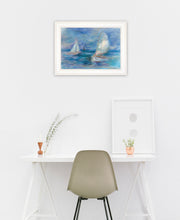 Ghost Ship 2 White Framed Print Wall Art