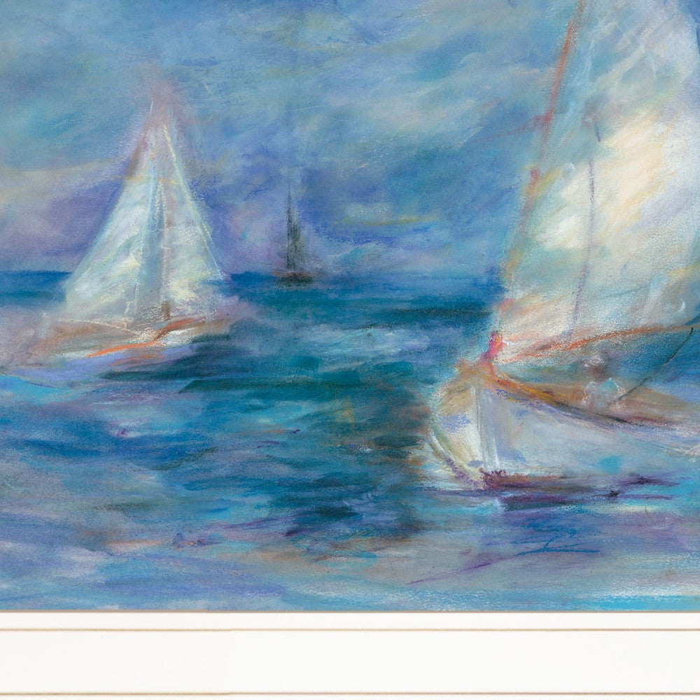 Ghost Ship 2 White Framed Print Wall Art