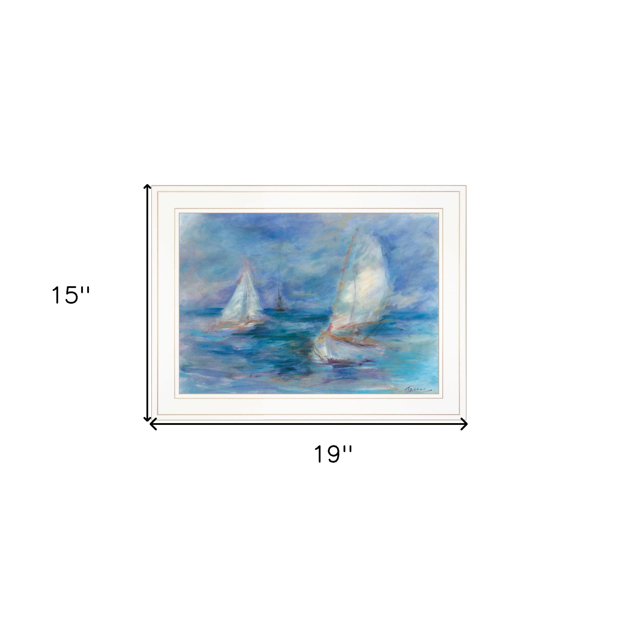 Ghost Ship 2 White Framed Print Wall Art