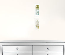 Set Of Two Sea Glass Palette Floral White Framed Print Wall Art