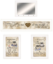 Set Of Four Love Of Nature Kitchen 6 White Framed Print Kitchen Wall Art