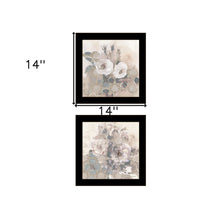 Set Of Two Transitional Blooms 3 Black Framed Print Wall Art