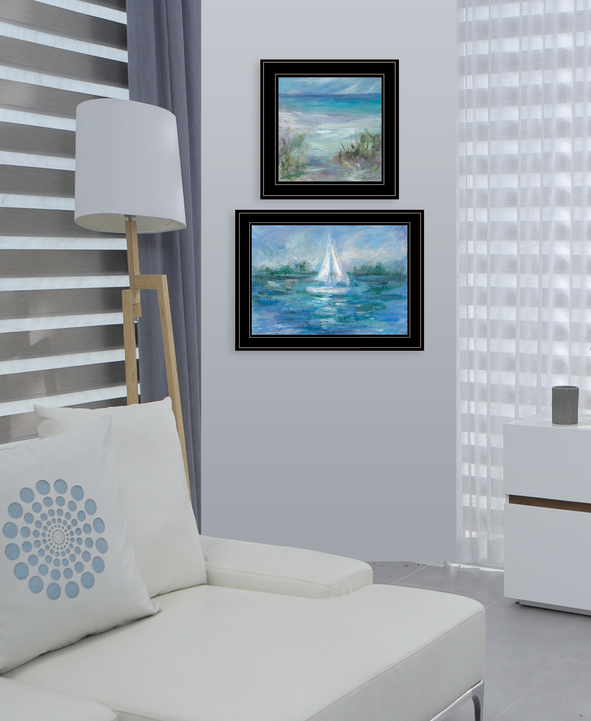 Set Of Two A Day In Life 2 Black Framed Print Wall Art