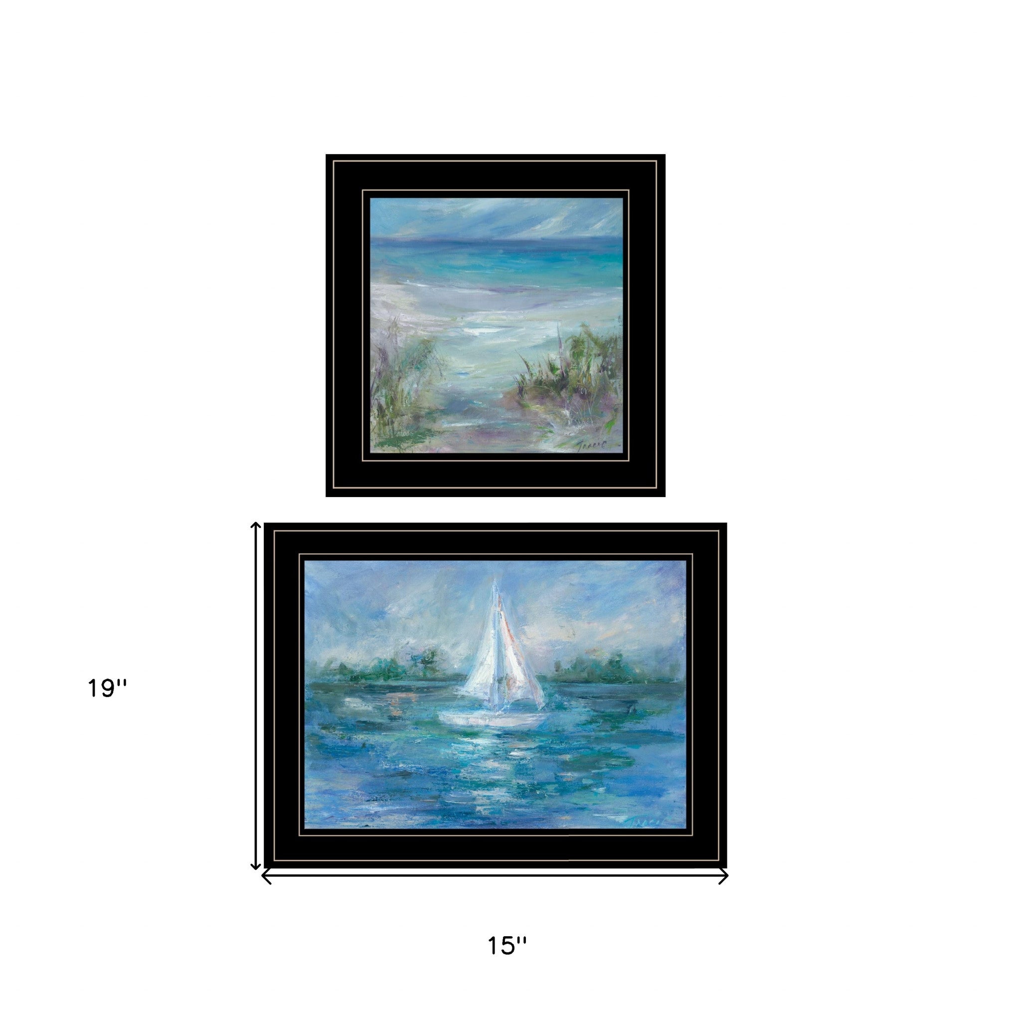 Set Of Two A Day In Life 2 Black Framed Print Wall Art