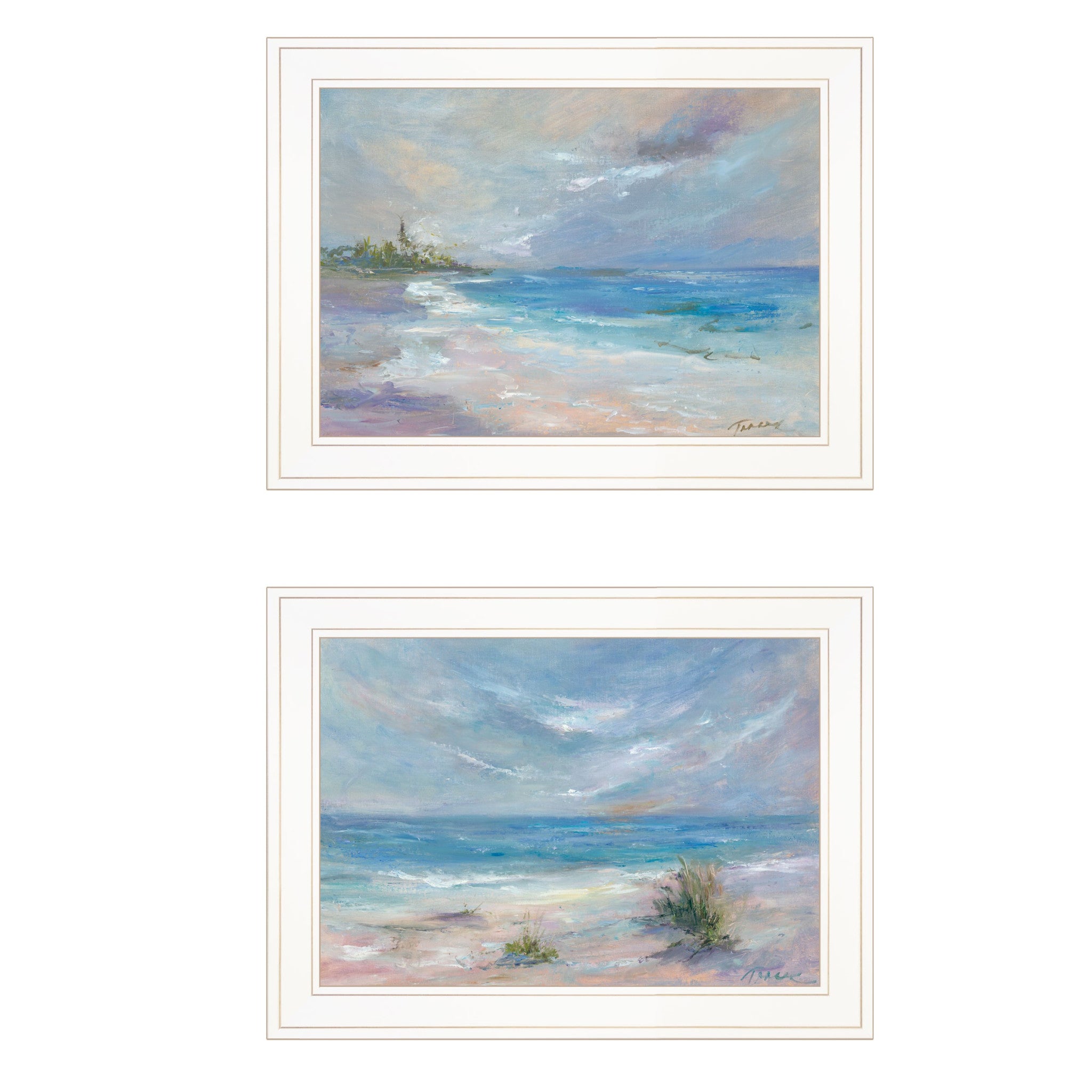 Set Of Two The Crest White Framed Print Wall Art