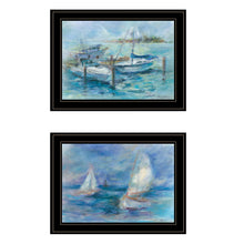 Set Of Two Dockside 2 Black Framed Print Wall Art