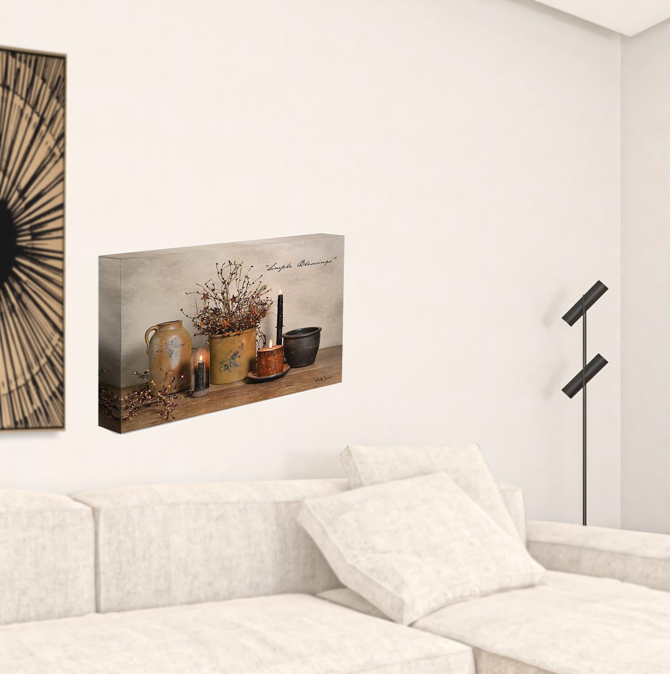 Simple Blessings Wrapped Canvas Print Wall Art