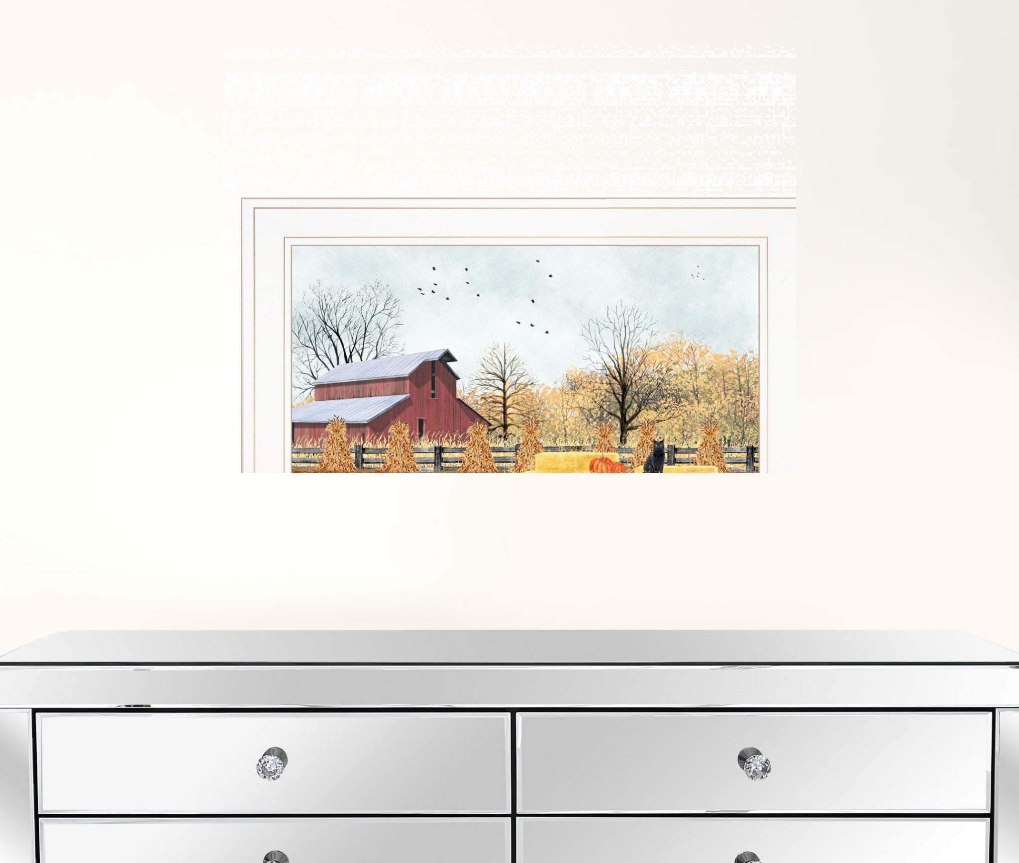 Autumn Blessings 1 White Framed Print Wall Art