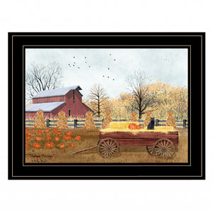 Autumn Blessings 2 Black Framed Print Wall Art
