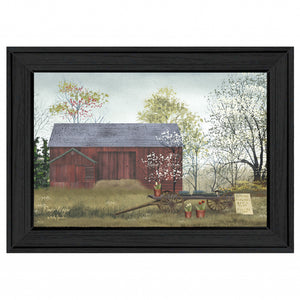 Flower Wagon 3 Black Framed Print Wall Art