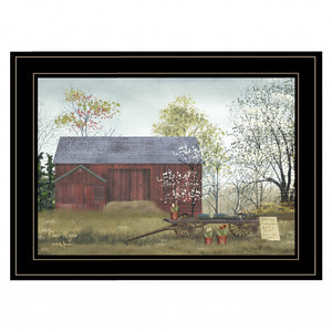 Flower Wagon 4 Black Framed Print Wall Art