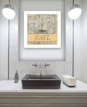 SAIL White Framed Print Wall Art