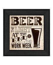 Beer at the End of the Work Week Black Framed Print Wall Art