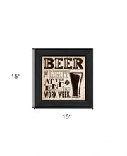 Beer at the End of the Work Week Black Framed Print Wall Art