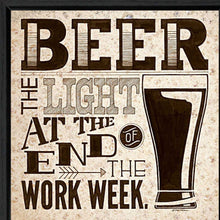 Beer at the End of the Work Week Black Framed Print Wall Art