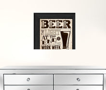 Beer at the End of the Work Week Black Framed Print Wall Art