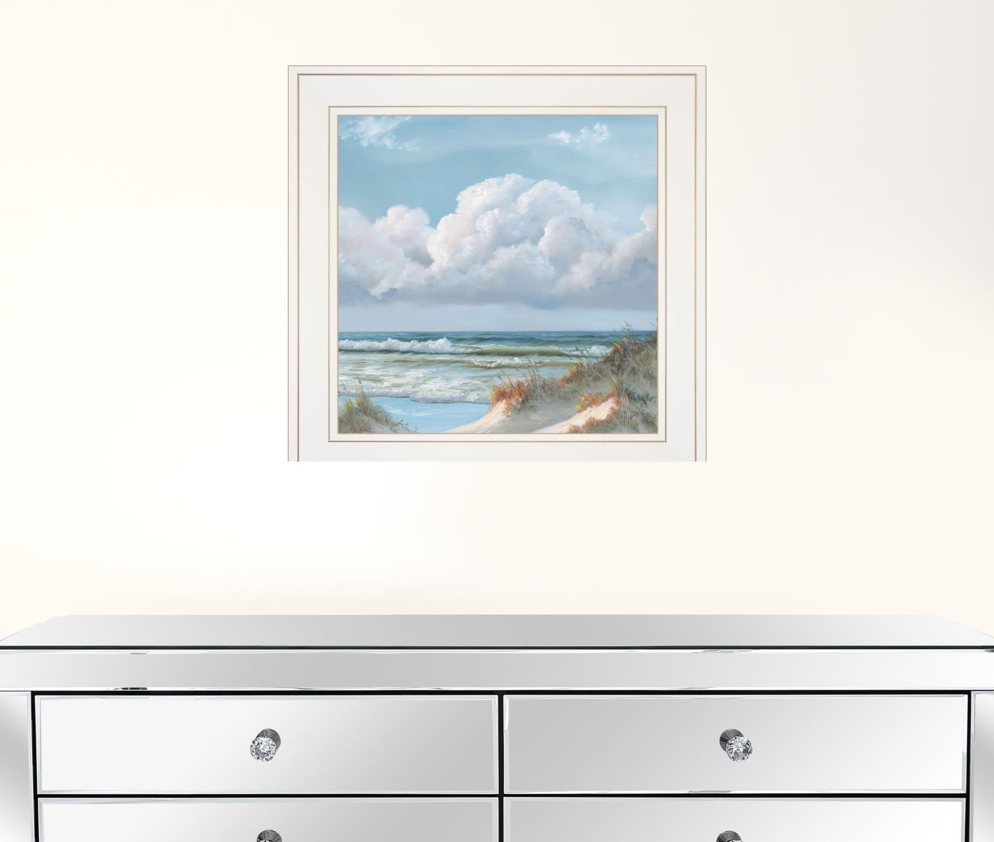 Beautiful Day Triptych III White Framed Print Wall Art