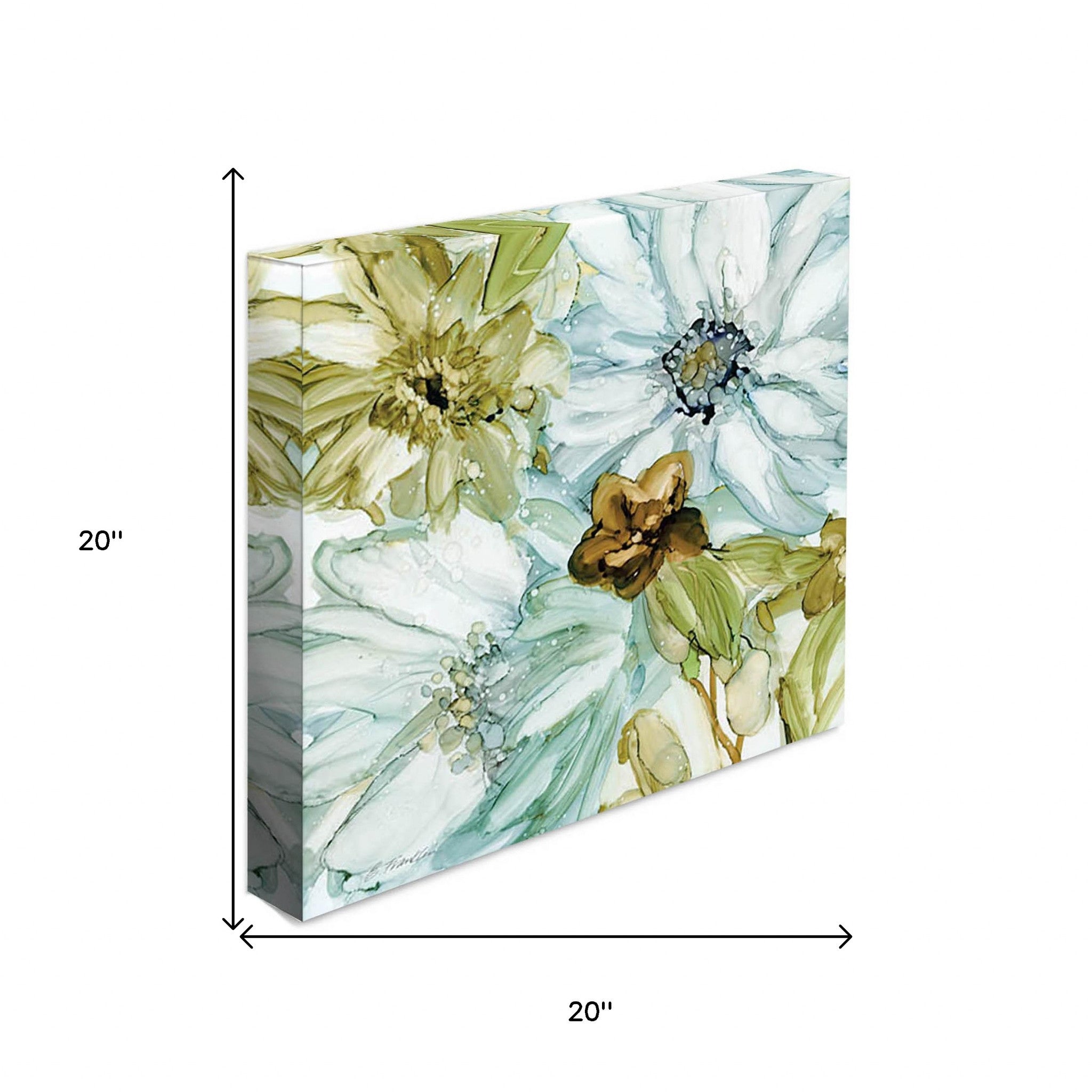 Sea Glass Garden I Wrapped Canvas Print Wall Art