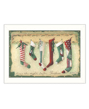 Stockings Were Hung White Framed Print Wall Art
