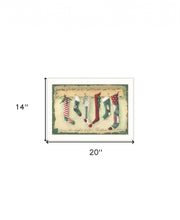 Stockings Were Hung White Framed Print Wall Art