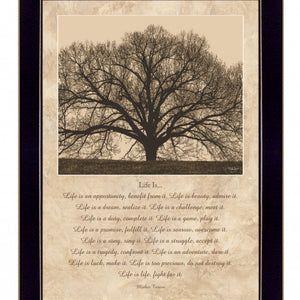 Life Is 8 Black Framed Print Wall Art