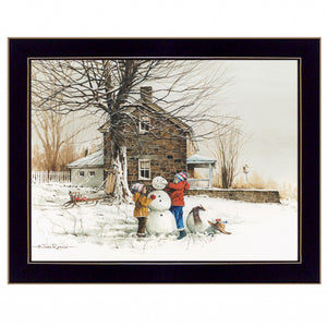 The Joy Of Snow 3 Black Framed Print Wall Art