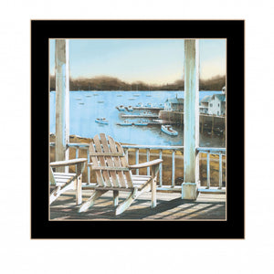 Harbor View 2 Black Framed Print Wall Art