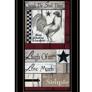 Cherish The Small Things 3 Black Framed Print Wall Art