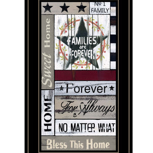 Families Are Forever 4 Black Framed Print Wall Art