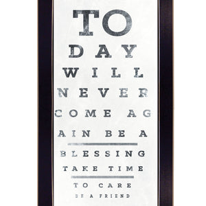 Eye Chart I 4 Black Framed Print Wall Art
