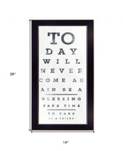 Eye Chart I 4 Black Framed Print Wall Art