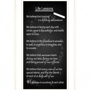 Life Lessons 3 White Framed Print Wall Art