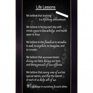 Life Lessons 5 Black Framed Print Wall Art