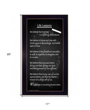 Life Lessons 5 Black Framed Print Wall Art