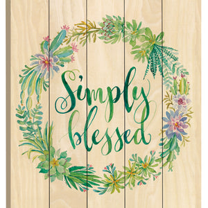 Simply Blessed Unframed Print Wall Art