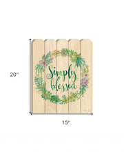 Simply Blessed Unframed Print Wall Art