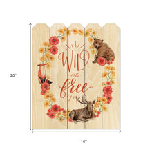 Wild And Free Wreath Unframed Print Wall Art