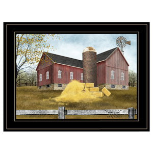 Farm Life 3 Black Framed Print Wall Art